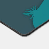 Cooler Hai und Schildkröte Abstrakt Art Blue Schreibtischunterlage (Ecke)