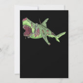 Cooler Hai Zombie Funny Lazy-Di Halloween-Costum Dankeskarte (Vorderseite)