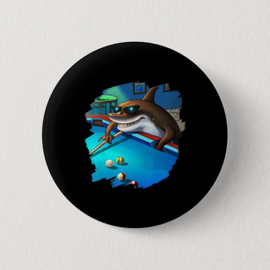Cooler Haifischbecken Billard in Lounge Funny Button (Vorderseite)