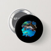 Cooler Haifischbecken Billard in Lounge Funny Button (Vorne & Hinten)