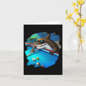 Cooler Haifischbecken Billard in Lounge Funny Karte (Gelbe Blume)