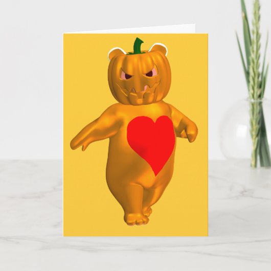 Cooler Halloween-Bär Karte (Vorderseite)