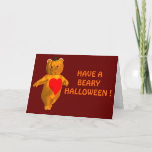 Cooler Halloween-Bär Karte