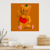 Cooler Halloween-Bär Poster (Küche)