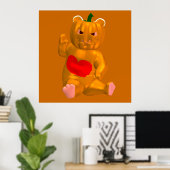 Cooler Halloween-Bär Poster (Heimbüro)