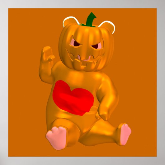 Cooler Halloween-Bär Poster (Vorne)