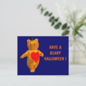 Cooler Halloween-Bär Postkarte (Stehend Vorderseite)