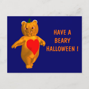 Cooler Halloween-Bär Postkarte