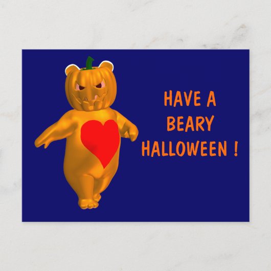 Cooler Halloween-Bär Postkarte (Vorderseite)