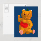 Cooler Halloween-Bär Postkarte (Vorne/Hinten)