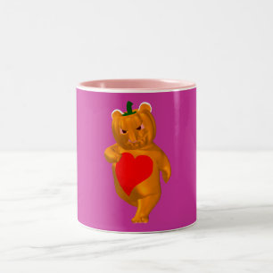 Cooler Halloween-Bär Zweifarbige Tasse