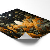 Cooler Halloween-Geist in einem schönen Wald Poster (Ecke)