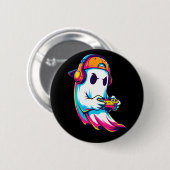 Cooler Halloween Ghost Gamer Button (Vorne & Hinten)