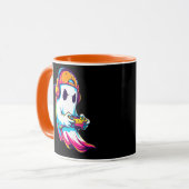 Cooler Halloween Ghost Gamer Tasse (Vorderseite Links)