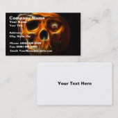 Cooler Halloween-Todeskürbis Visitenkarte (Vorne/Hinten)