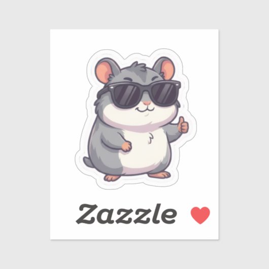 Cooler Hamster-Aufkleber Aufkleber (Blatt)