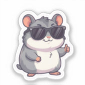 Cooler Hamster-Aufkleber Aufkleber (Vorderseite)