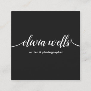Cooler, handgeschriebener Skriptkalligrafie-Platz Quadratische Visitenkarte