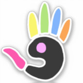 Cooler Handprint Art Laptop Sticker (Vorderseite)