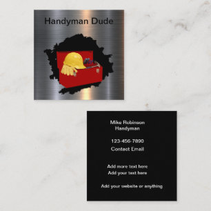 Cooler Handyman für Umbau und Renovierung Quadratische Visitenkarte