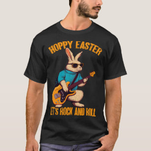 Cooler Hase mit Sonnenbrille und Gitarre T-Shirt