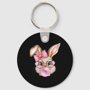 Cooler Hase Osterhase Mit Kaugummi Rosa Sonnenbril Schlüsselanhänger