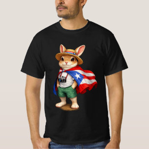 Cooler Hase Puerto Rico-Flagge Outfit Vibes Boricu T-Shirt