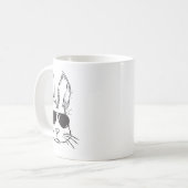 Cooler Hasen Gesicht Frohe Ostern Eierjagd für Jun Kaffeetasse (Vorderseite Links)