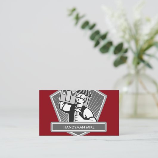 Cooler Heimwerker-Bau Visitenkarte (Stehend Vorderseite)