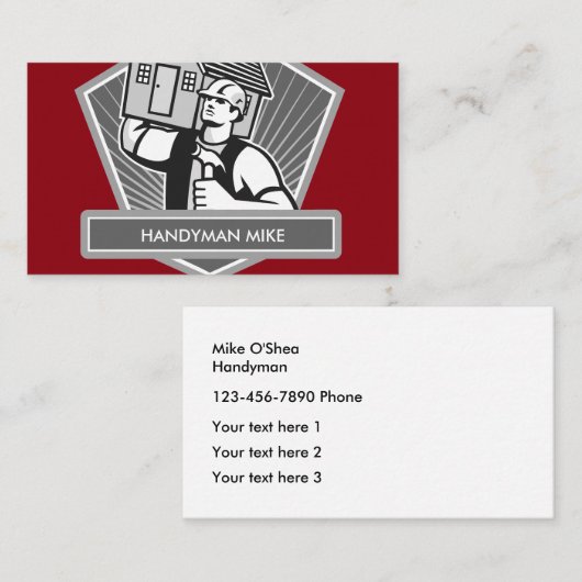 Cooler Heimwerker-Bau Visitenkarte (Vorne/Hinten)
