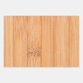 Cooler, hellbrauner Bambusholzprint Geschenkpapier Set (Vorderseite 3)