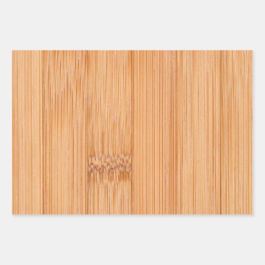 Cooler, hellbrauner Bambusholzprint Geschenkpapier Set (Vorderseite)