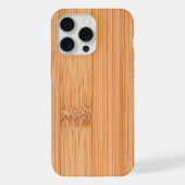Cooler, hellbrauner Bambusholzprint iPhone Hülle (Rückseite)