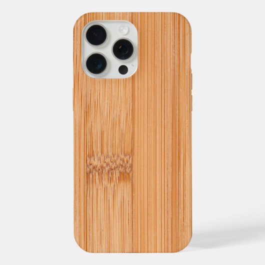 Cooler, hellbrauner Bambusholzprint iPhone Hülle (Rückseite)