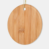 Cooler, hellbrauner Bambusholzprint Keramik Ornament (Links)