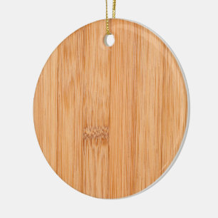 Cooler, hellbrauner Bambusholzprint Keramik Ornament