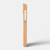 Cooler hellbrauner Bambusholzprint Monogram Case-Mate iPhone Hülle (Rückseite / Links)