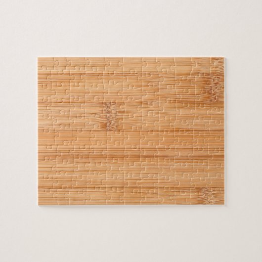 Cooler, hellbrauner Bambusholzprint Puzzle (Horizontal)