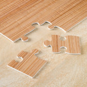 Cooler, hellbrauner Bambusholzprint Puzzle (Seite)