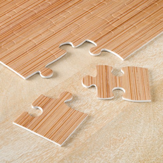 Cooler, hellbrauner Bambusholzprint Puzzle (Seite)