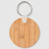 Cooler, hellbrauner Bambusholzprint Schlüsselanhänger (Vorderseite)