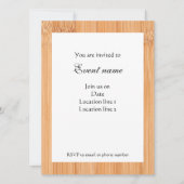 Cooler hellbrauner Bambusprint Einladung (Vorderseite)