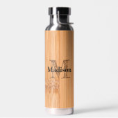 Cooler hellbrauner Bambusprint Trinkflasche (Links)