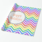 cooler, heller Regenbogen Zickzack Urlaubsgeschenk Geschenkpapier (Ungerollt)