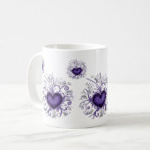 Cooler Herz-Entwurf! Kaffeetasse (Vorderseite Links)