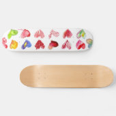 Cooler Herz-Mädchen-GewohnheitSkateboard Skateboard (Horizontal)