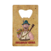 Cooler HillBilly Grill Flaschenöffner. Geldbeutel Flaschenöffner (Rückseite)