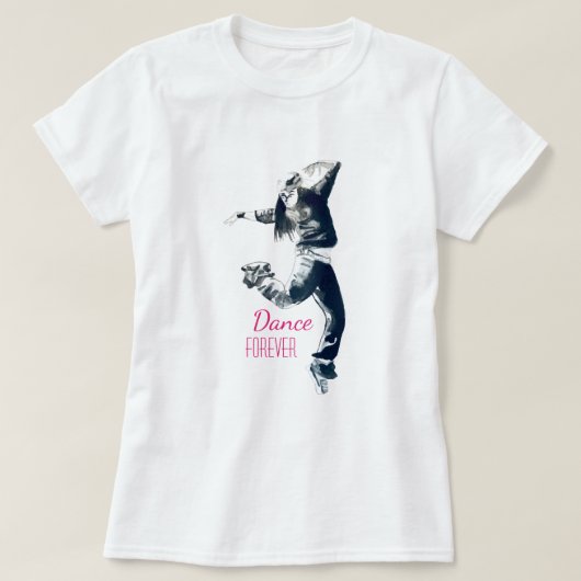 Cooler Hip Hop-Girl-Tänzer T-Shirt (Design vorne)