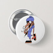 Cooler Hip-Hop-Künstler Button (Vorne & Hinten)