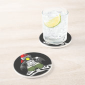 Cooler Hip Hop Penguin Getränkeuntersetzer (Seite)